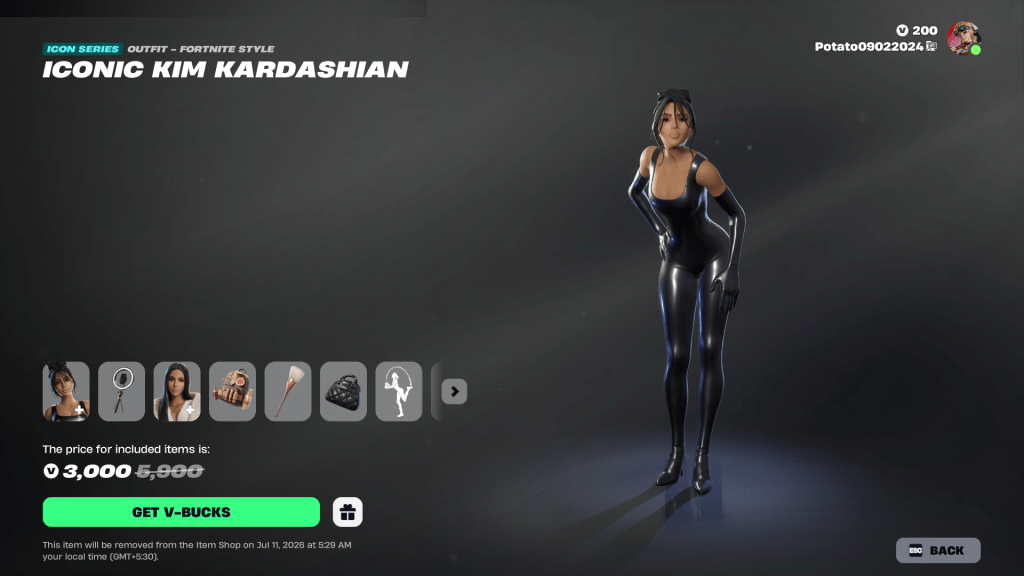 Iconic Kim Kardashian Skin In Fortnite