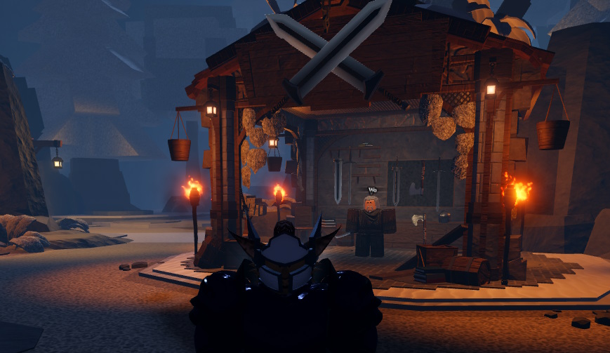 NPC Wo em The Forge, local para reciclar minérios em Roblox