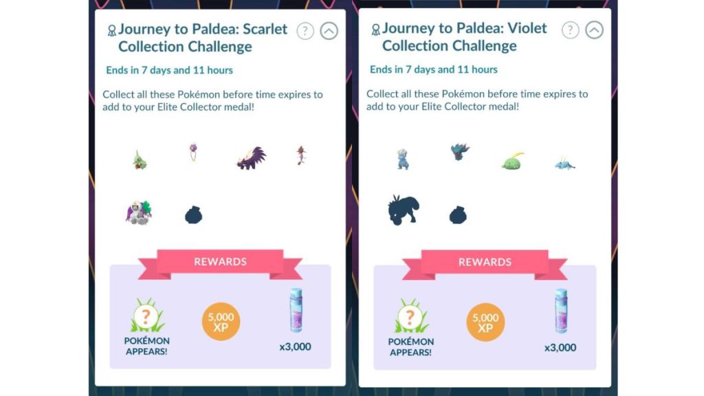 Journey to Paldea Collection Challenges