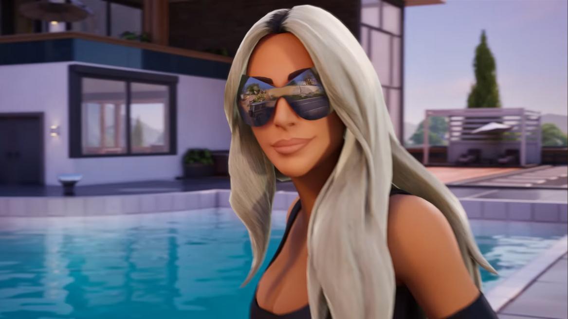 The Kim Kardashian skin in Fortnite