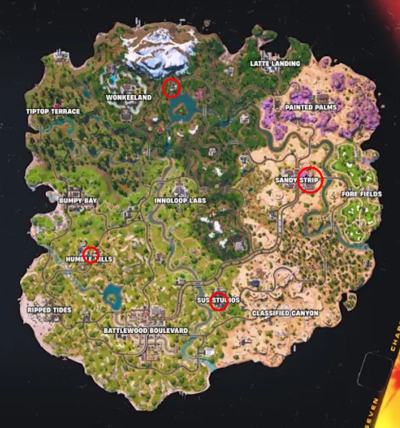 Locations Fortnite DeLorean Vehicle in Chapter 7