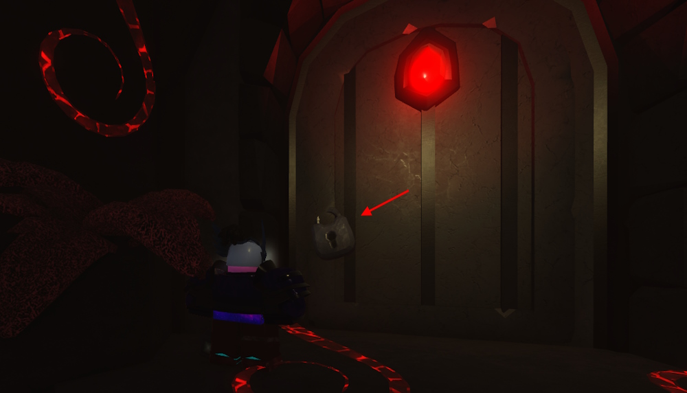 Lock on the Demonic pickaxe door