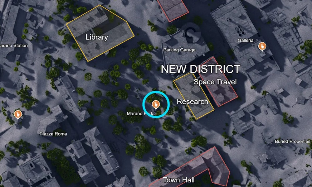 Marano Park Shop location for red button