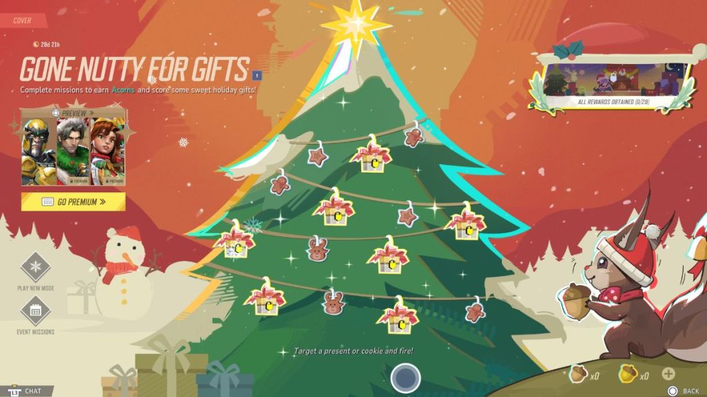 Marvel Rivals Gone Nutty for Gifts Event Page