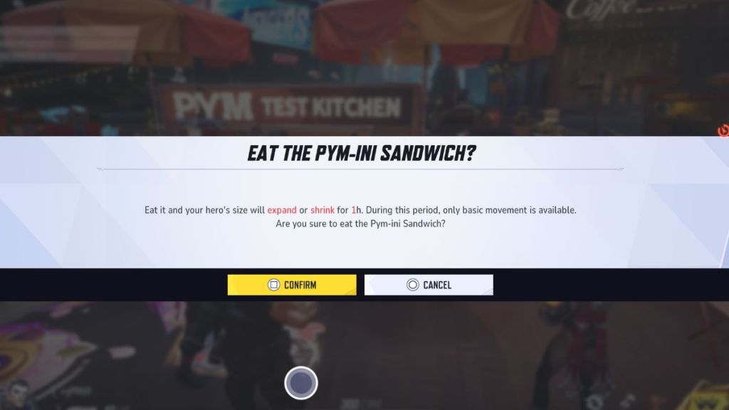 Marvel Rivals Pym Test Kitchen Sandwich Pop-up
