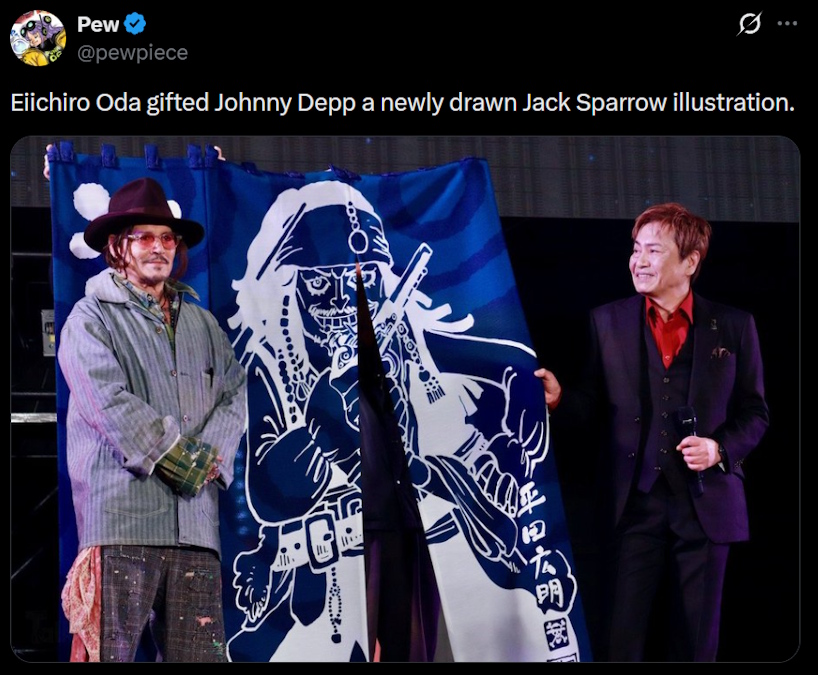 Oda's gift to Johnny Depp
