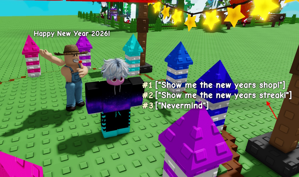 Open Free rewards streak GaG New Years