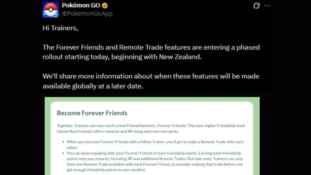 Pokemon GO New Trading Feature