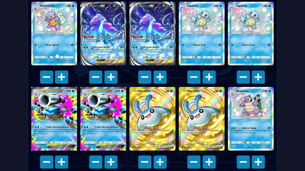 Pokemon TCG Pocket Mega Blastoise EX Deck