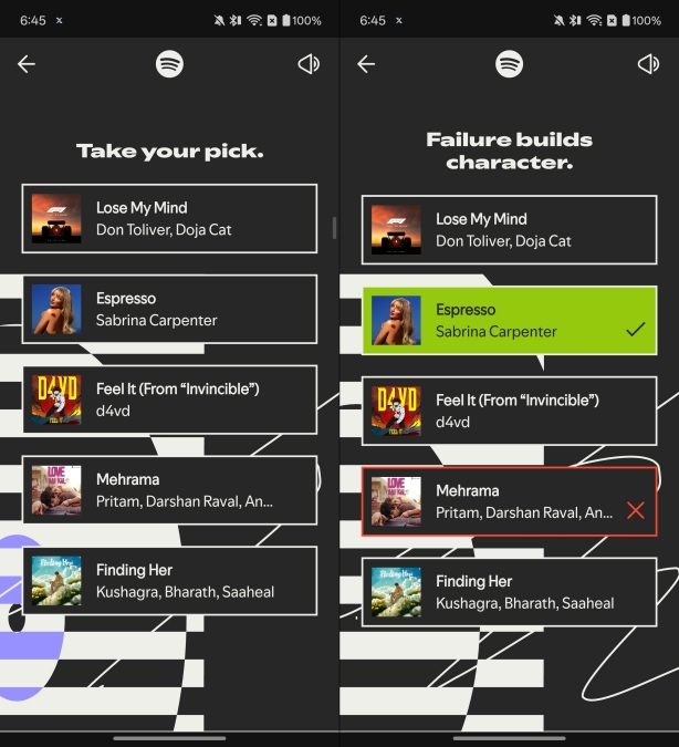 Spotify Wrapped 2025 Select Your Top Song Feature