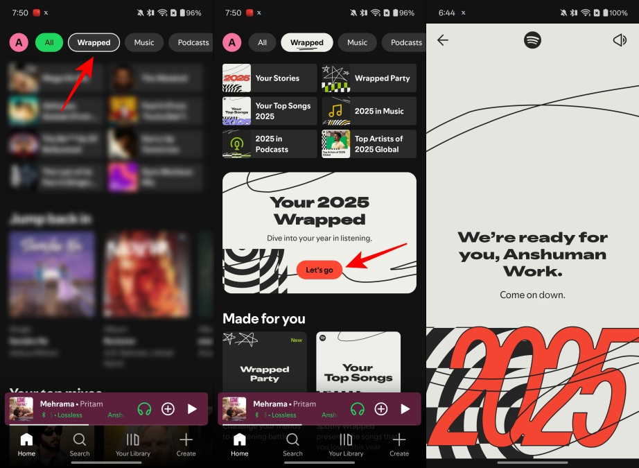 Spotify Wrapped 2025 screenshot on mobile app