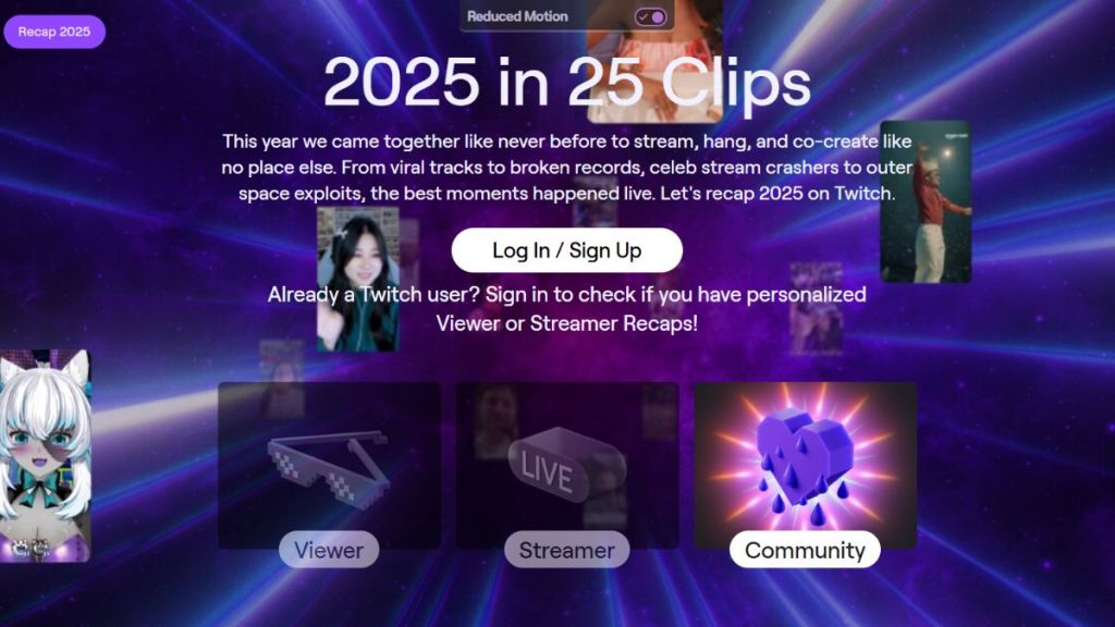 Twitch Recap 2025 website