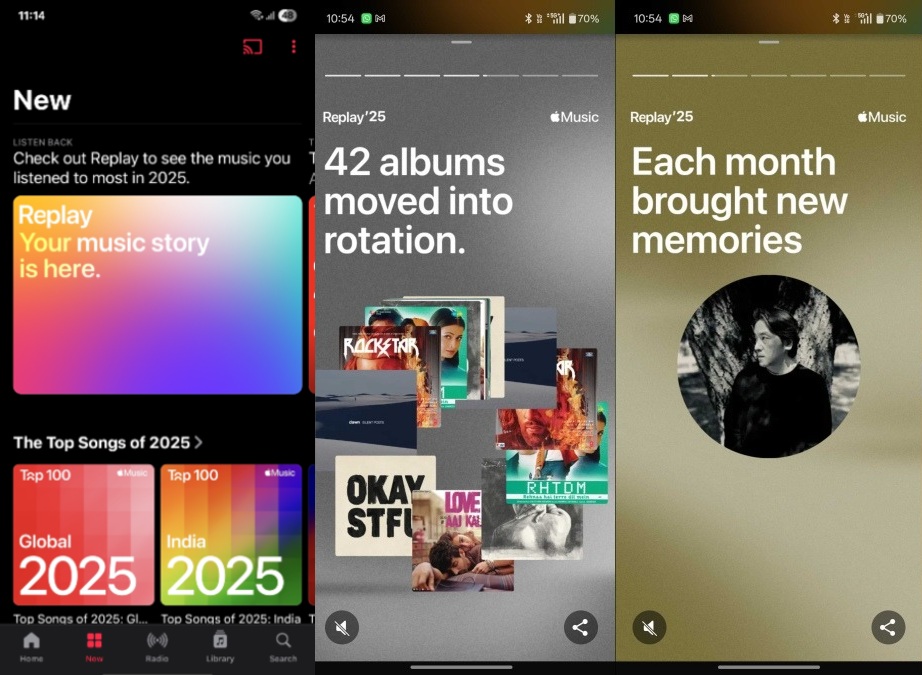 apple music replay 2025 screenshots