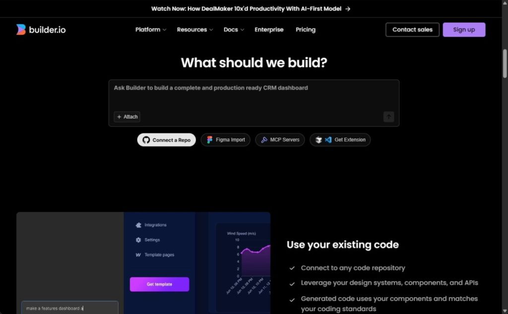 builder io homepage