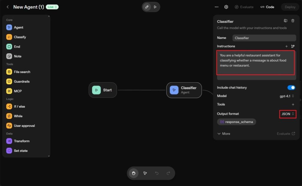 defining classifier agent