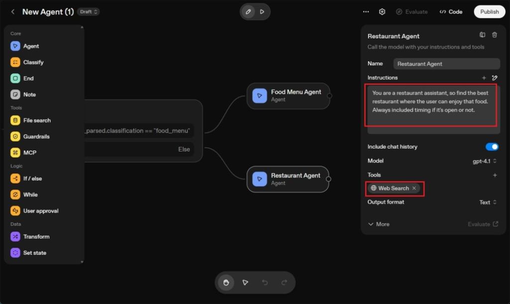defining restaurant ai agent