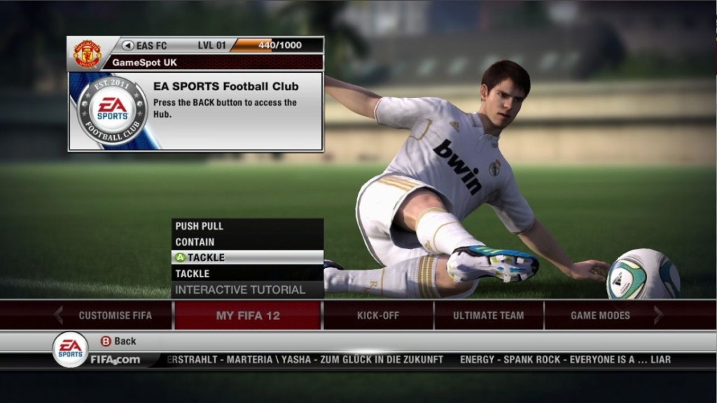 Fifa 12 Menu