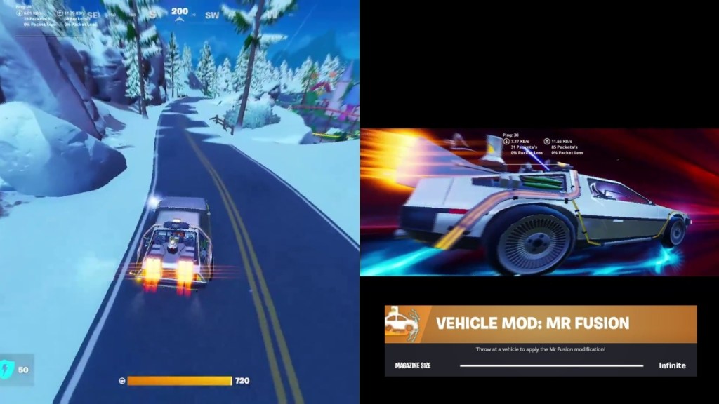 Fortnite Delorean Mythic Gameplay