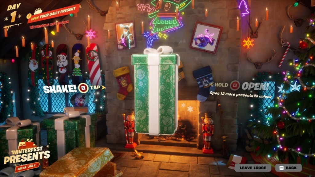 Fortnite Winterfest Lodge Gift