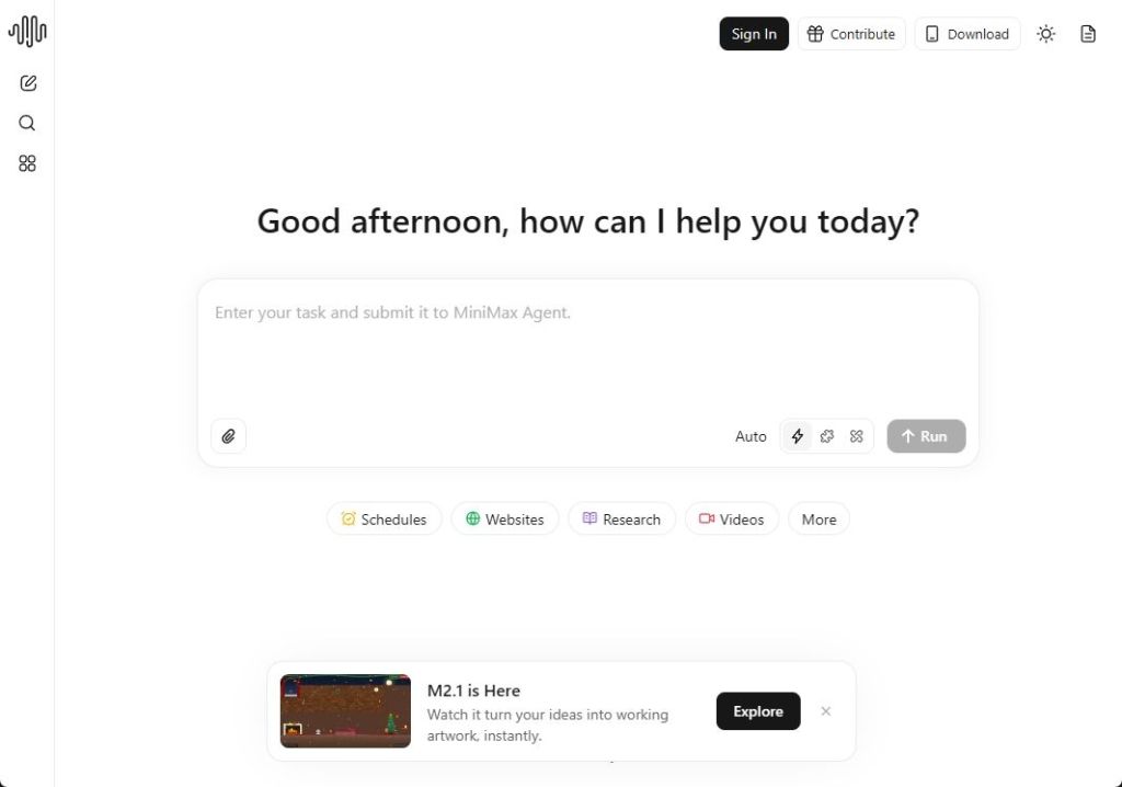 minimax m2.1 ai chatbot