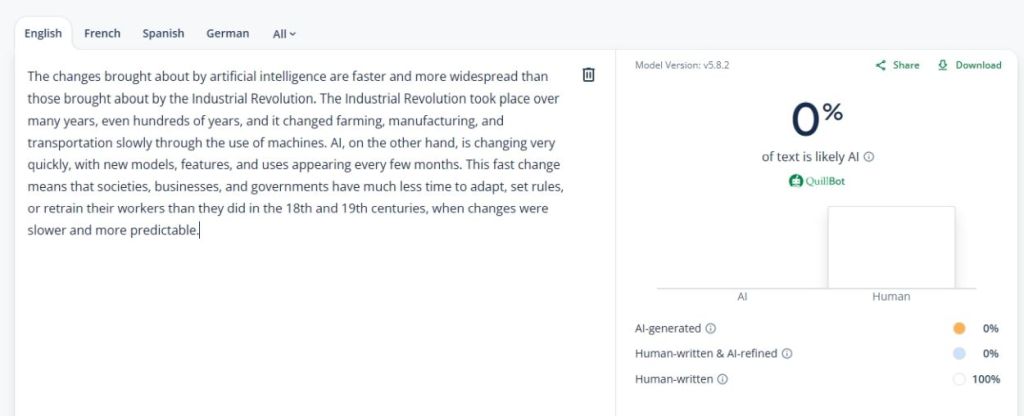 quillbot ai detector