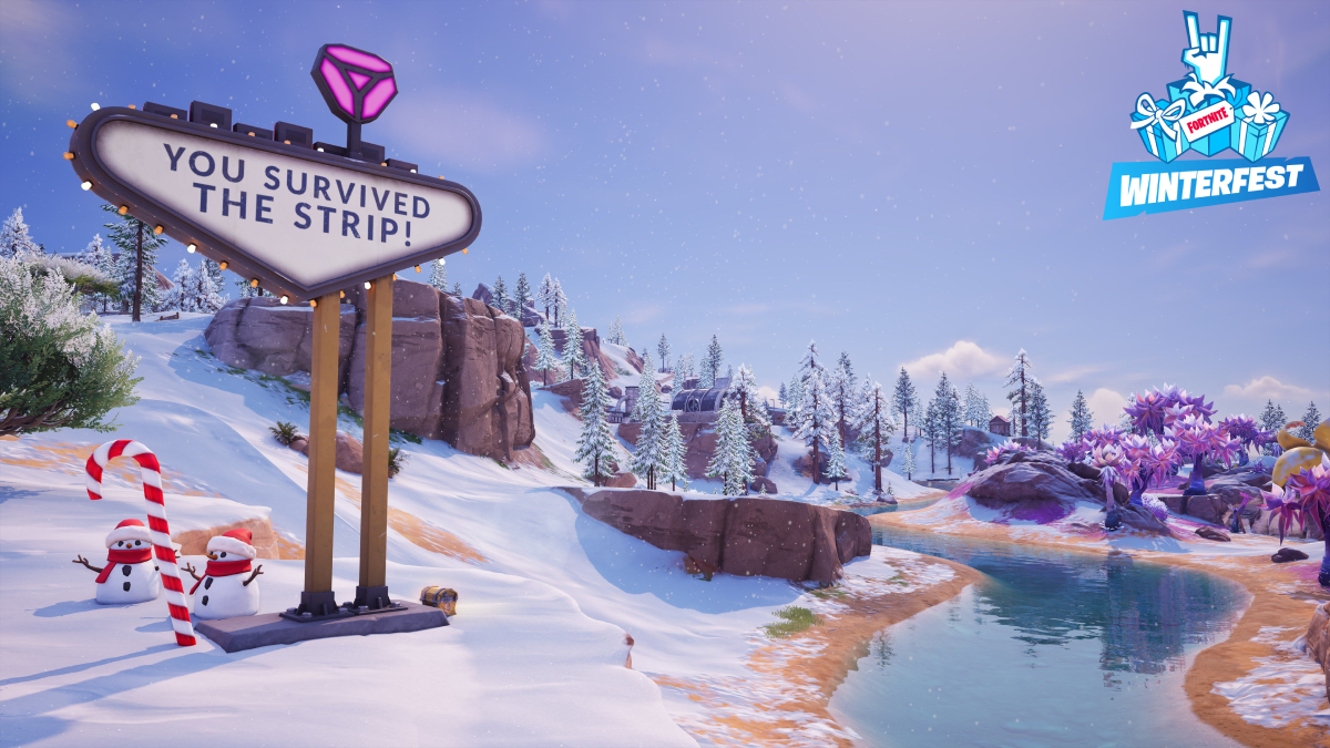 Fortnite Winterfest Sandy Strip POI
