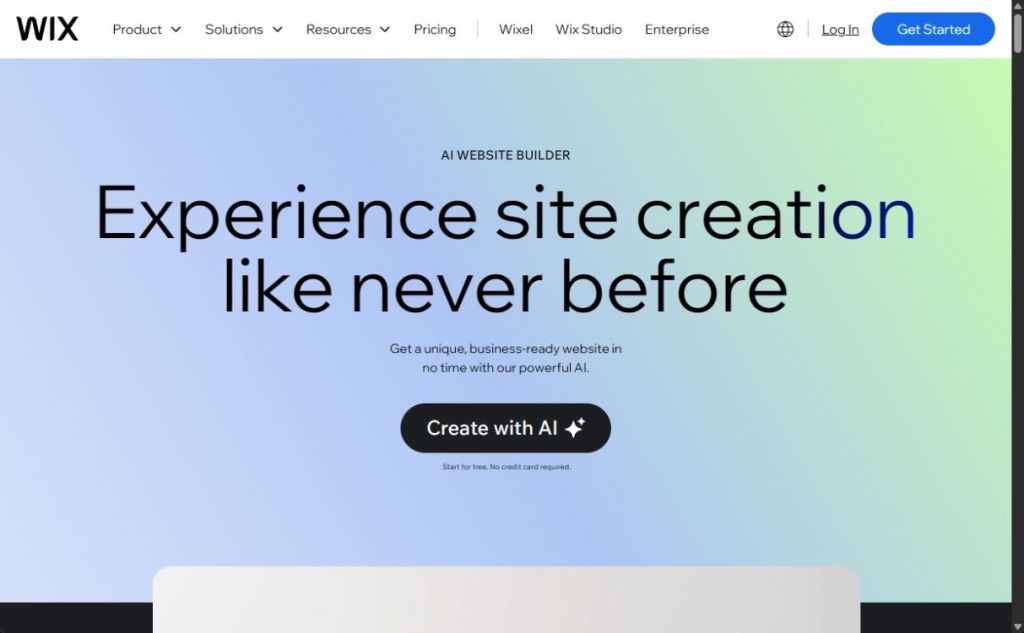 wix ai website builder