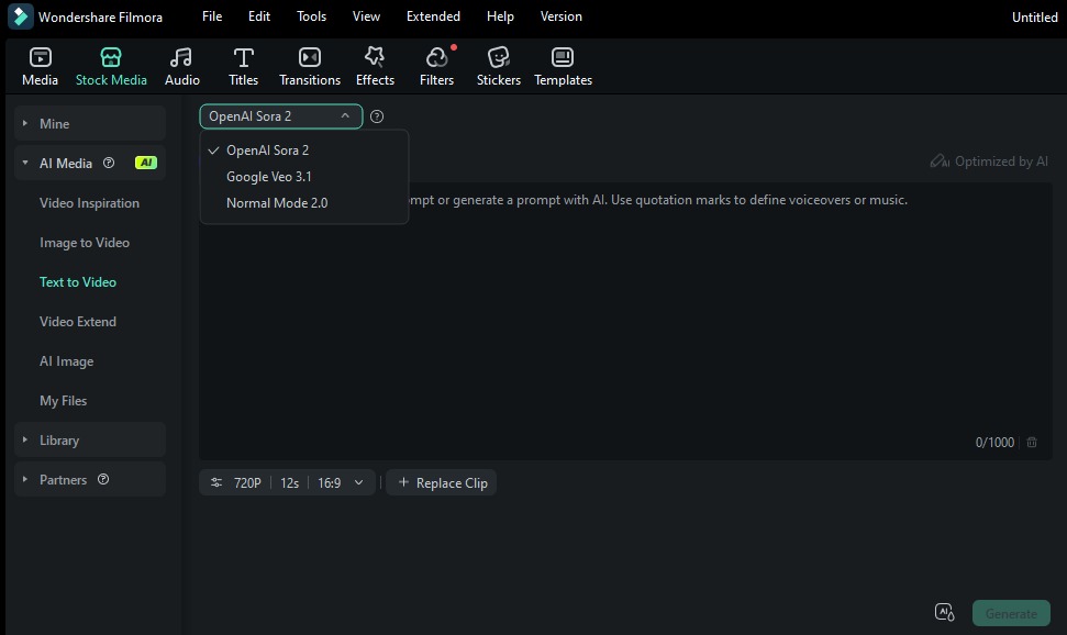 wondershare filmora v15 ai model support