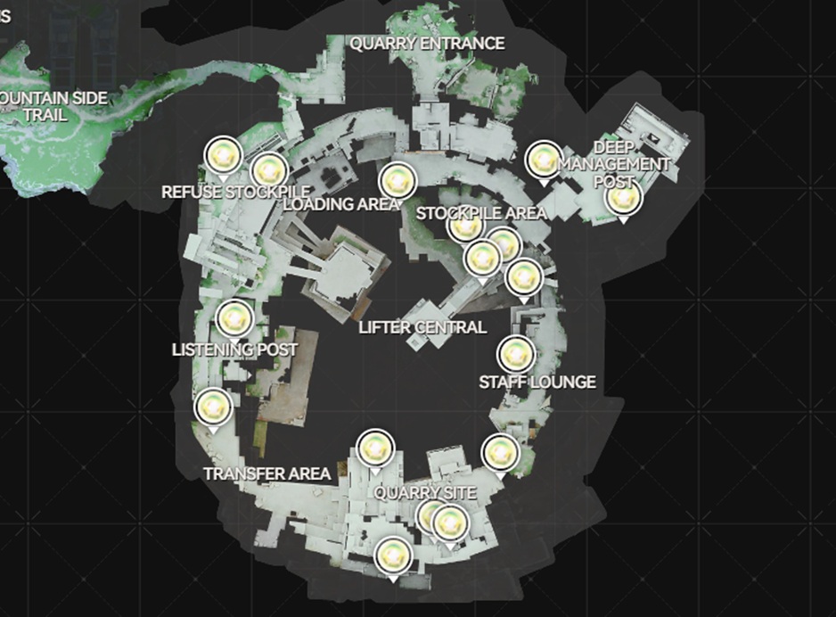 All Aurylene locations in Aburrey Quarry