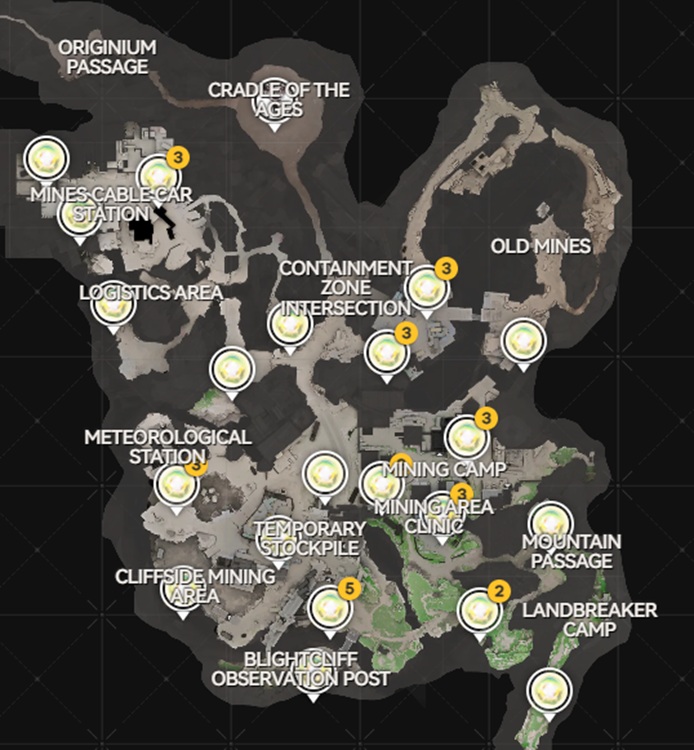 All Aurylene locations in Origin Lodespring