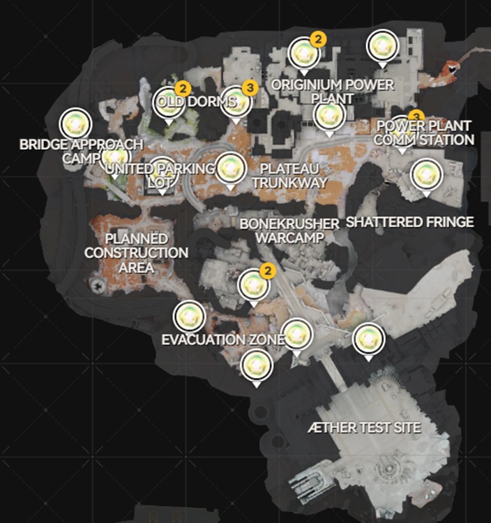 All Aurylene locations in Power Plateau