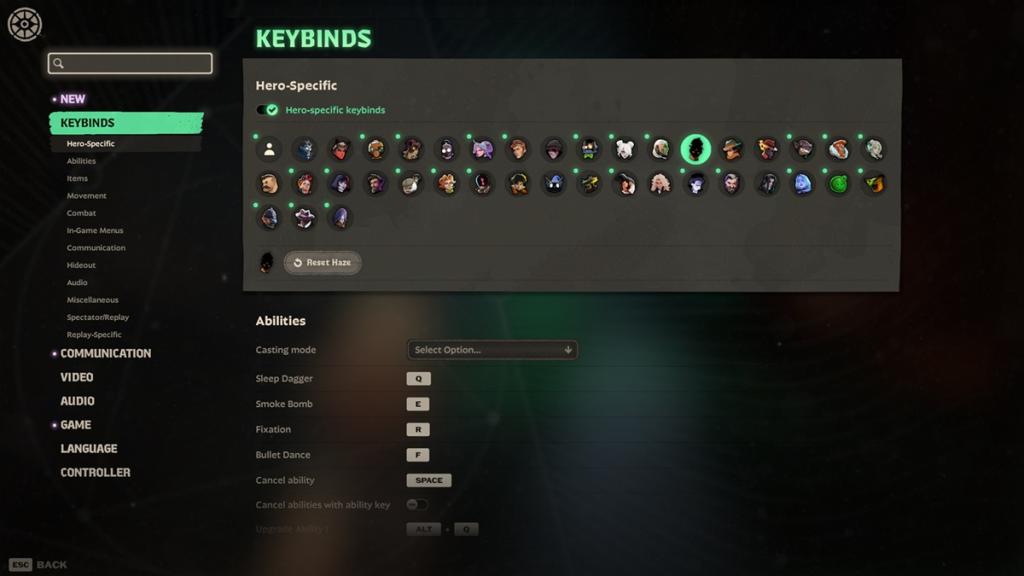 Deadlock Settings Rework