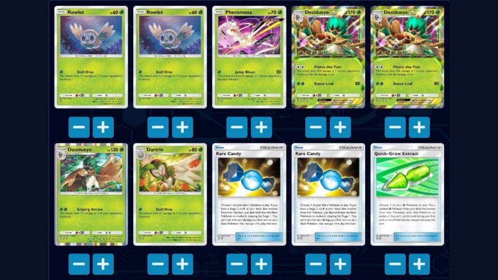 Decidueye EX Deck Cards 