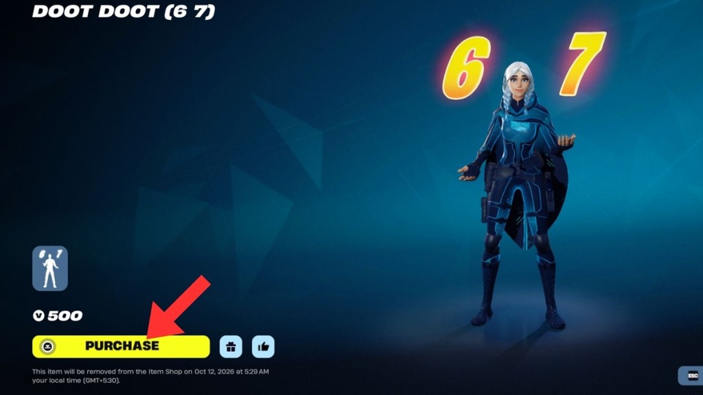 Doot Doot 6 7 Emote in Fortnite Item Shop