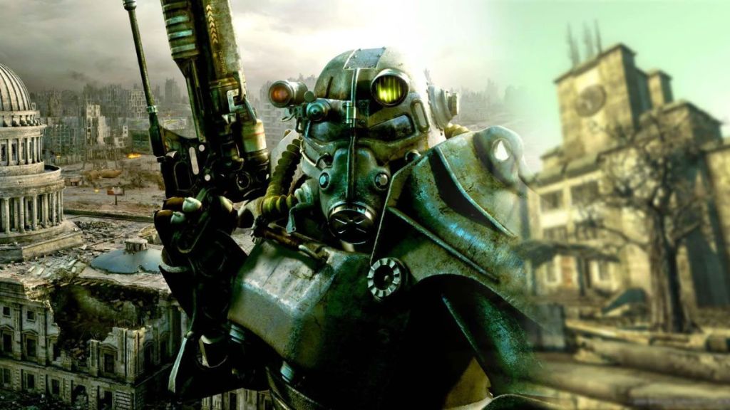 Fallout 3 cover art with BOS Knight