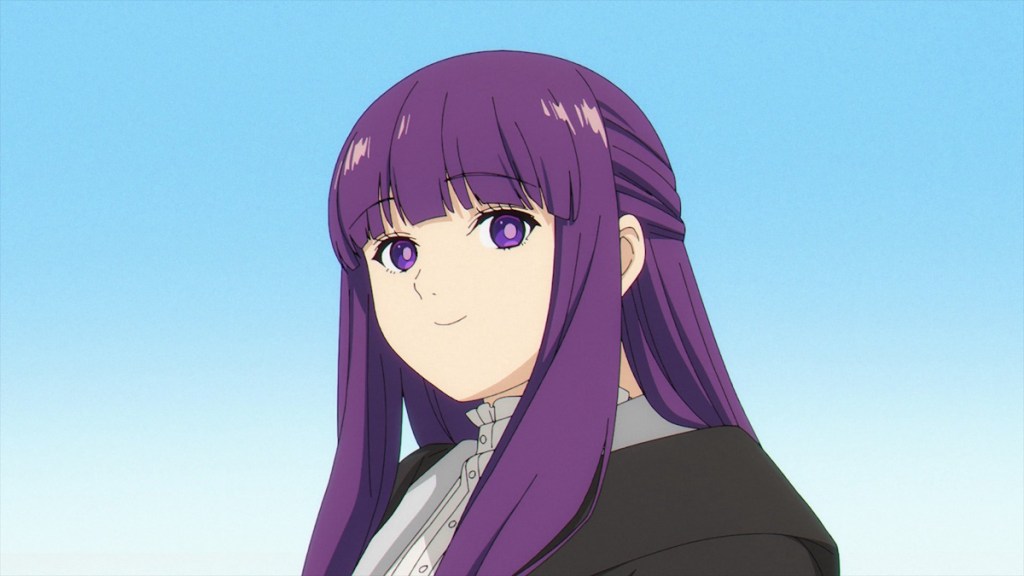 Fern smiling in Frieren anime