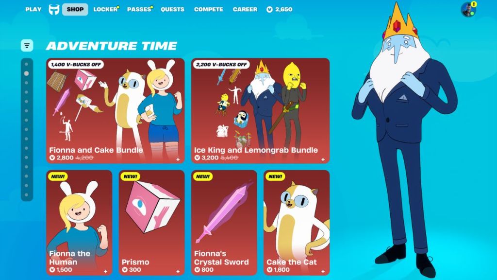 Fortnite Adventure Time Wave 2 Item Shop