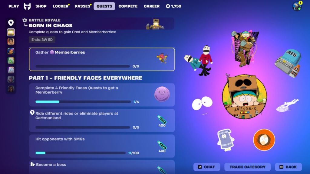 Fortnite South Park quests