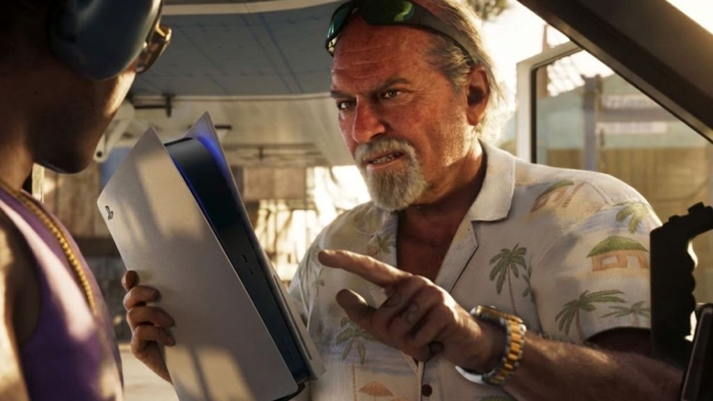 Brian from GTA 6 holding a PS5