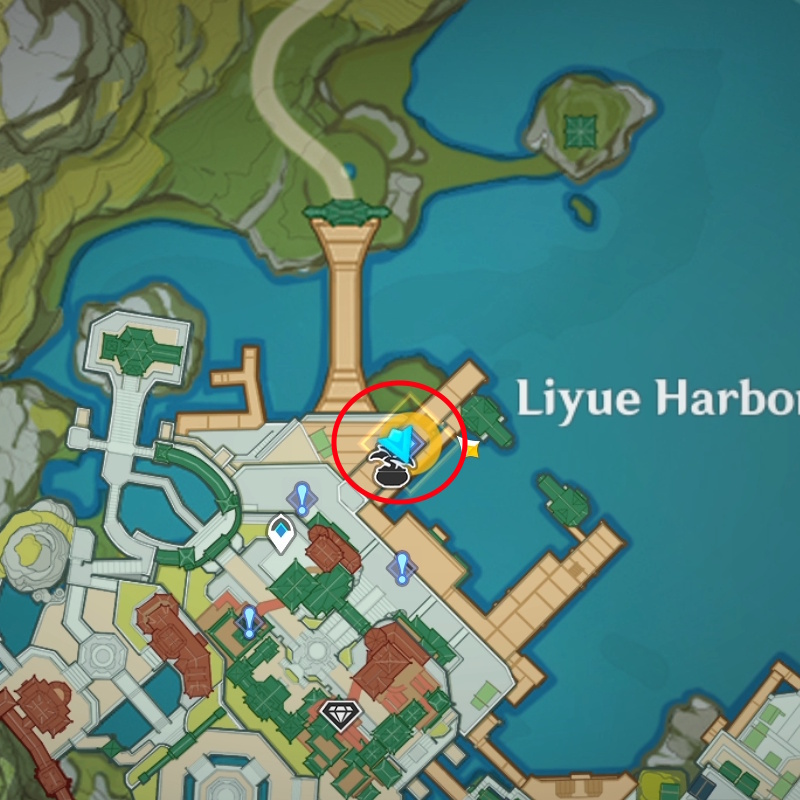 Genshin Impact Fortune Coin 1 Location on map