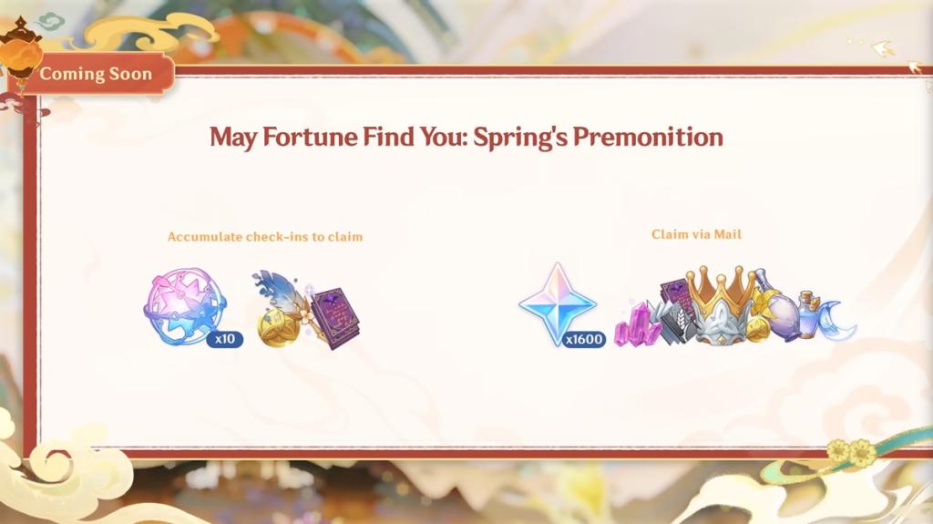 Genshin Impact Lantern Rite 2026 check-in and mailbox rewards