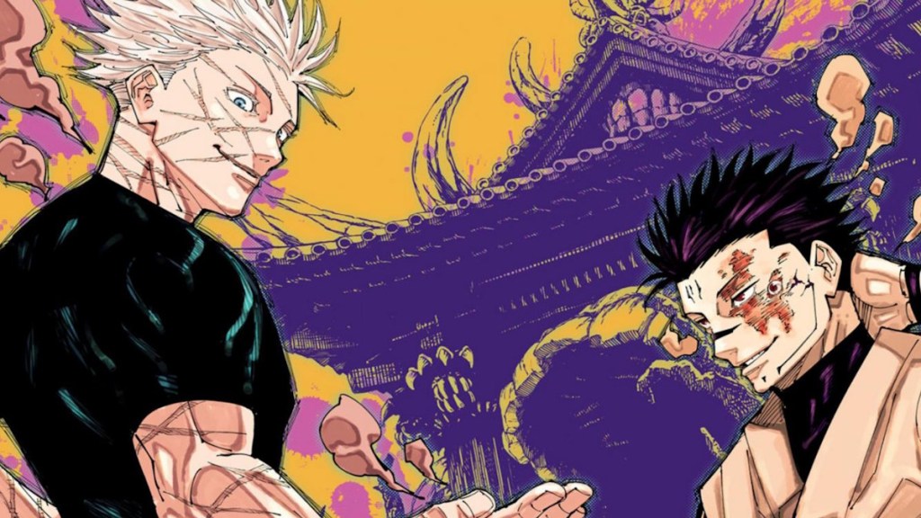 Gojo vs Sukuna in the final Shinjuku Showdown arc in Jujutsu Kaisen