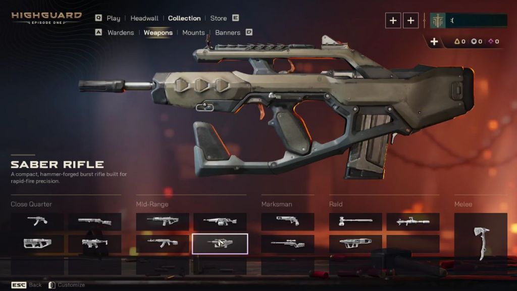 Saber Rifle in Highguard