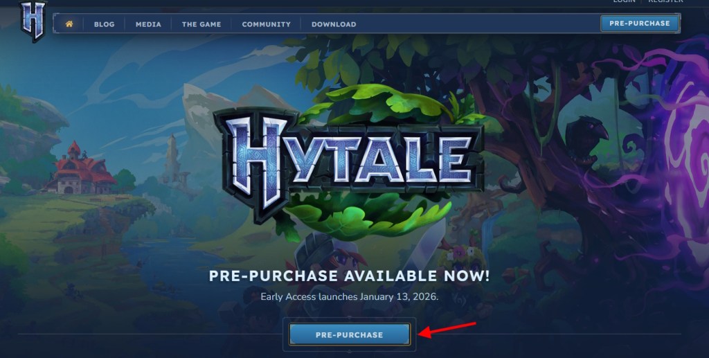 Hytale Pre Purchase option