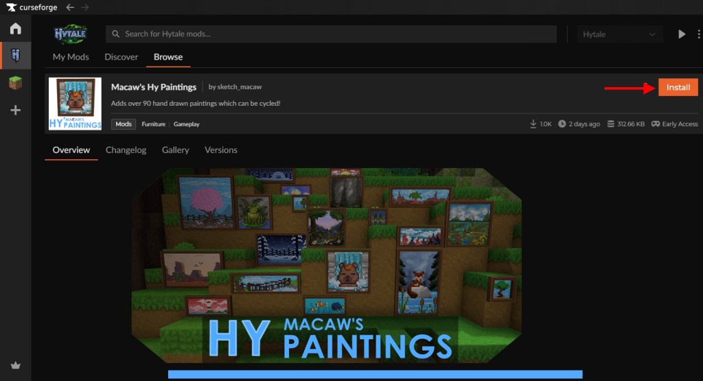 Install the Hytale Mod