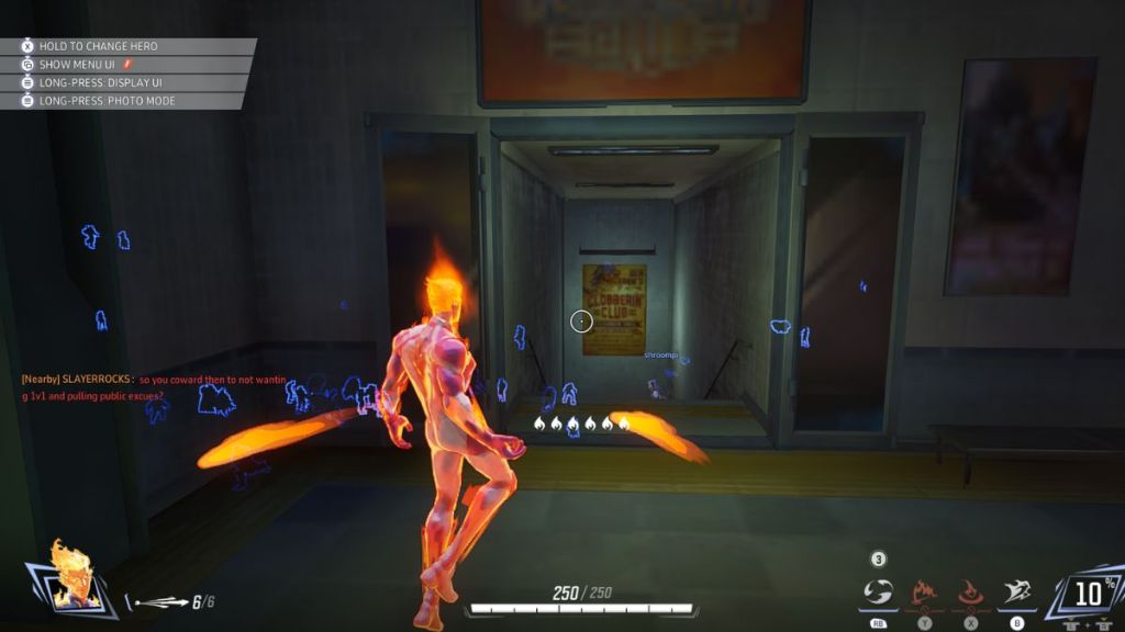 Human Torch outside the Clobberin Club in Marvel Rivals