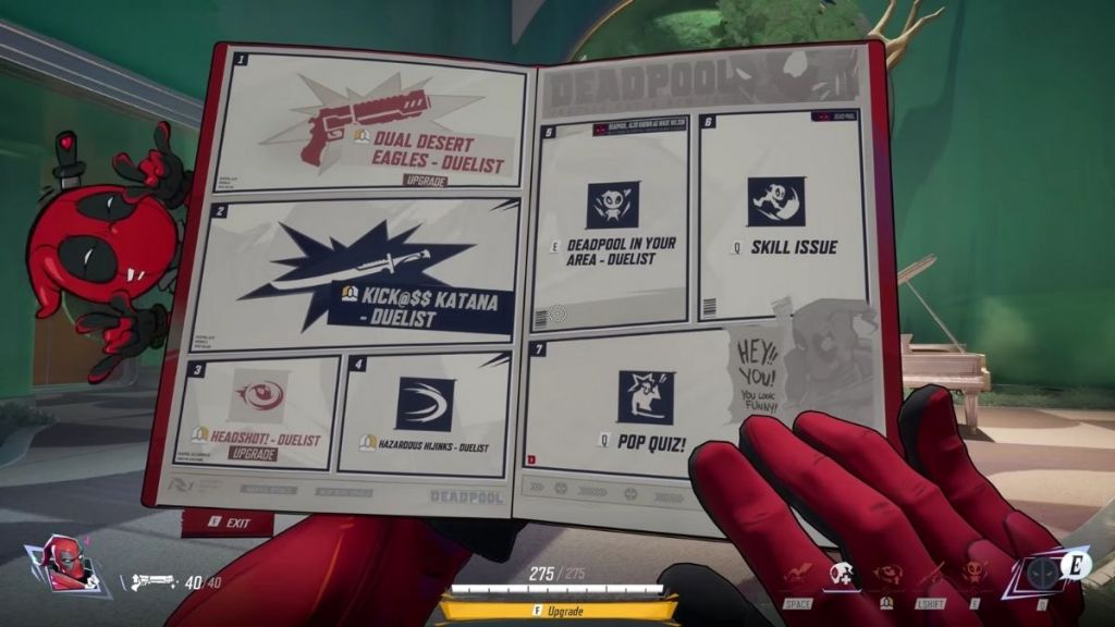 Deadpool's Comic Book in Marvel Rivals