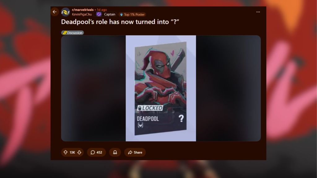 Marvel Rivals Deadpool Role Reddit Thread