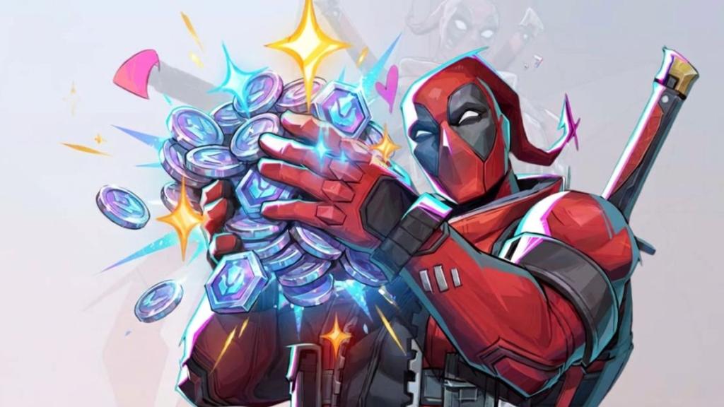 Deadpool holding Units in Marvel Rivals