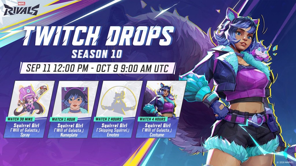 Marvel Rivals Season 10 twitch drops